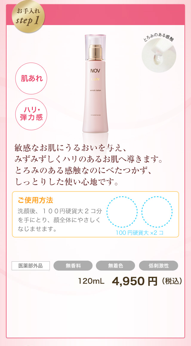 敏感肌用高保湿エイジングケアのノブ L＆W シリーズ | NOV