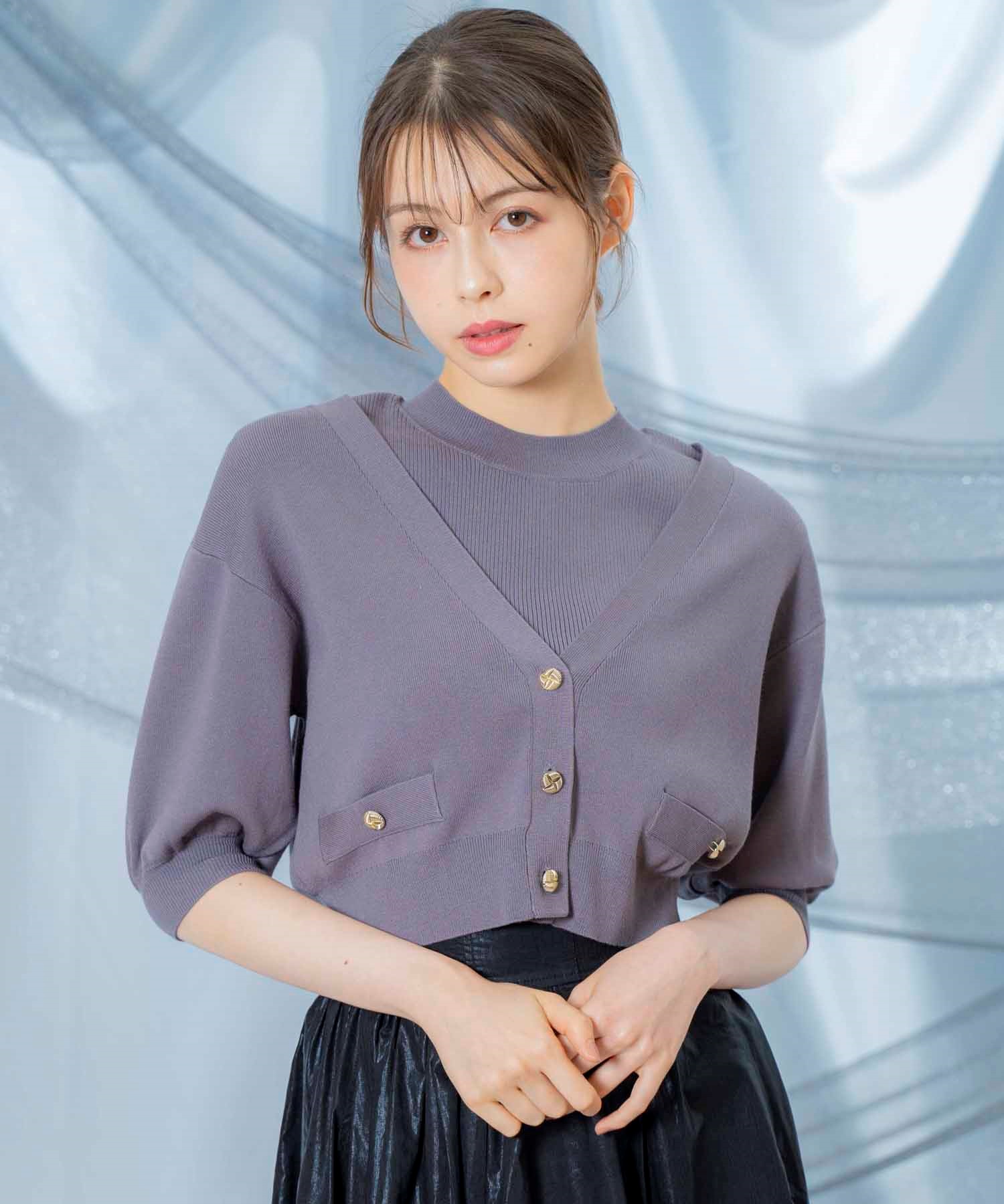 ノースリニット×6分袖カーデアンサンブル | ニット | NOELA OFFICIAL