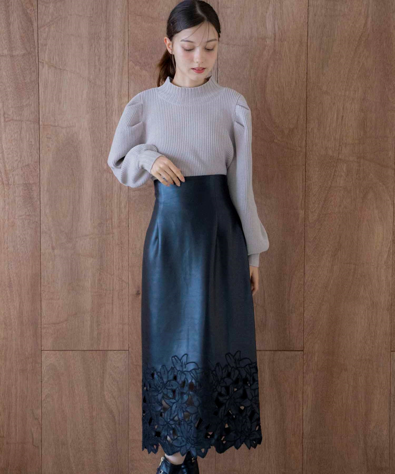 カットワーク刺繍タイトスカート | タイトスカート | NOELA OFFICIAL