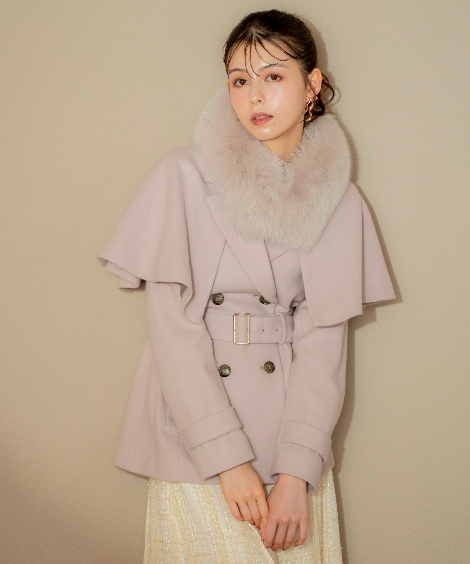 ケープ2WAYミディウールコート | コート | NOELA OFFICIAL WEB STORE