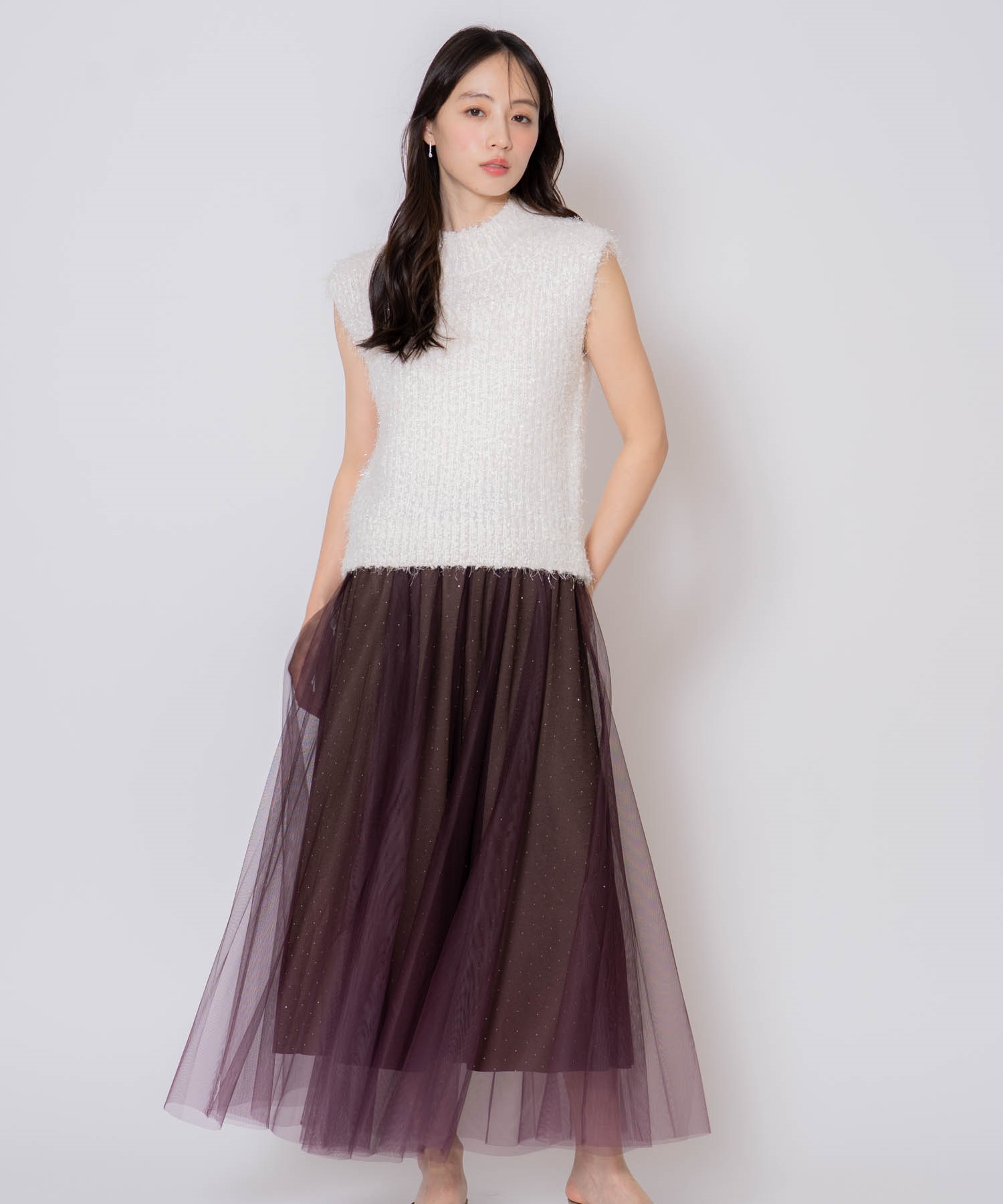 新色追加】グラデーションスタッズスカート | フレアスカート | NOELA