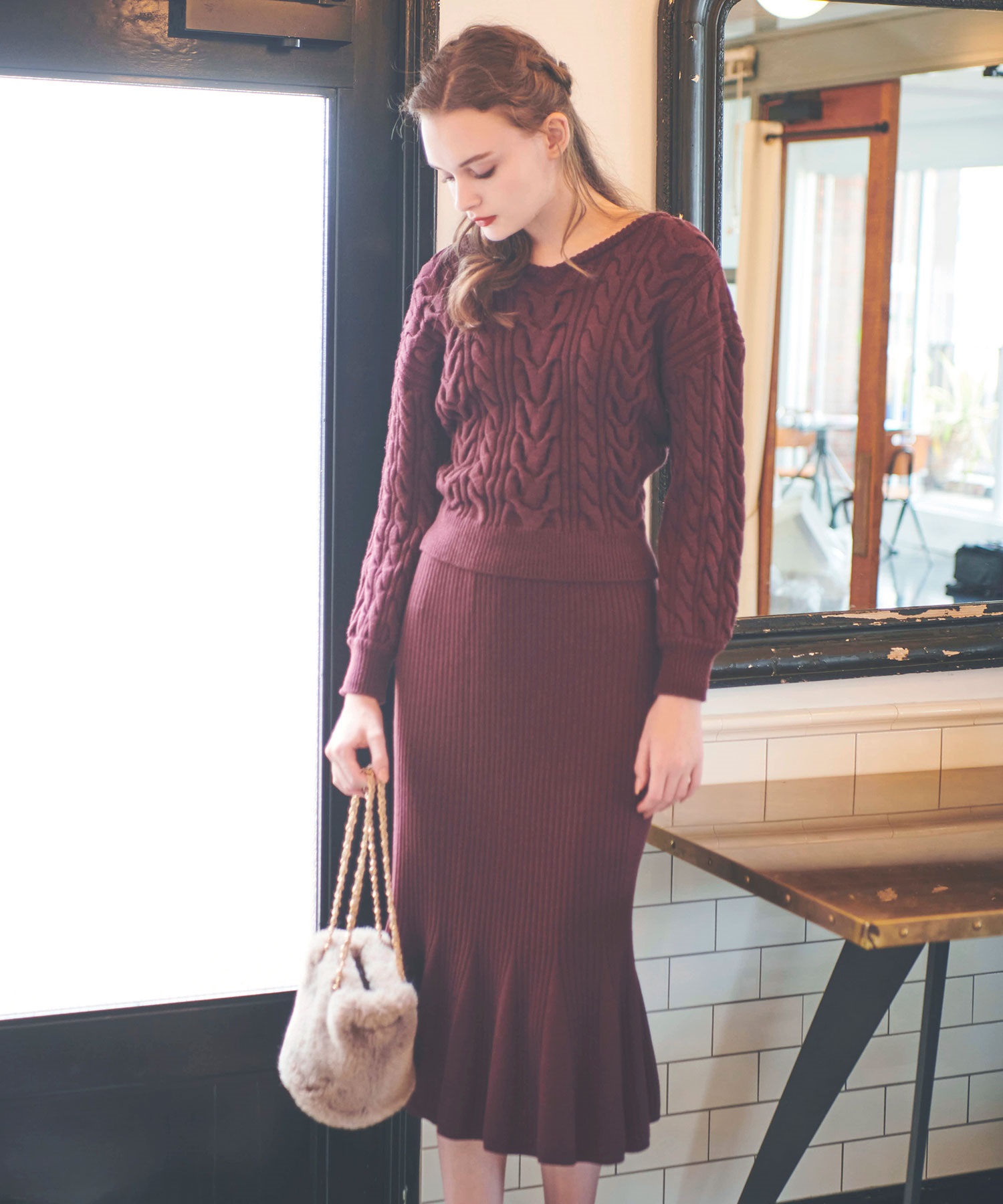 ケーブルニットセットアップ | ニットワンピース | NOELA OFFICIAL WEB