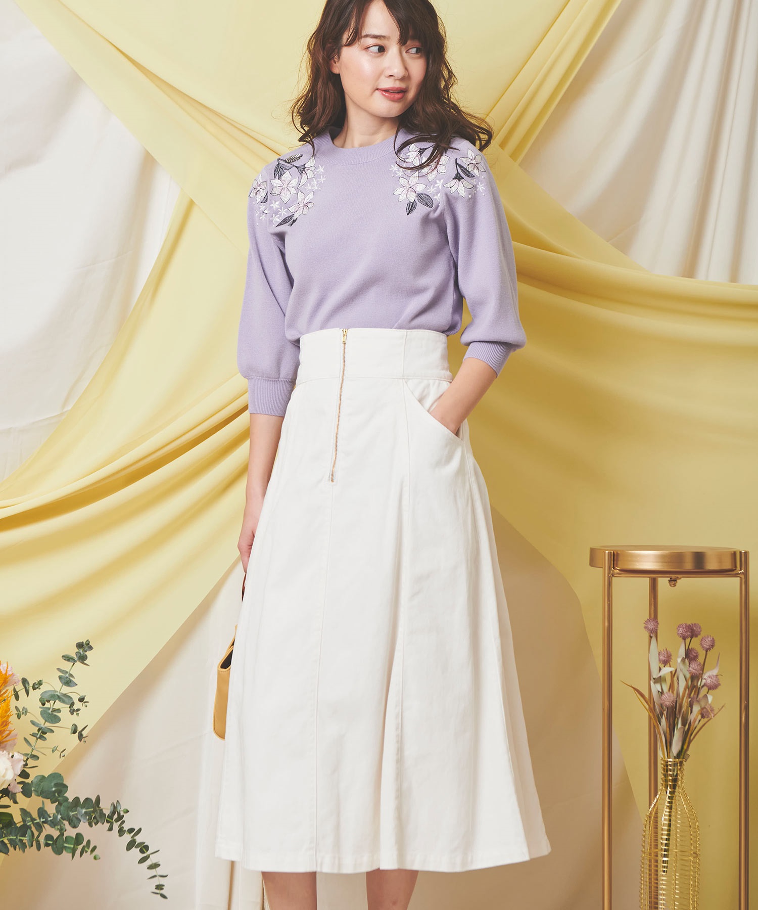 ジップデニムスカート | フレアスカート | NOELA OFFICIAL WEB STORE