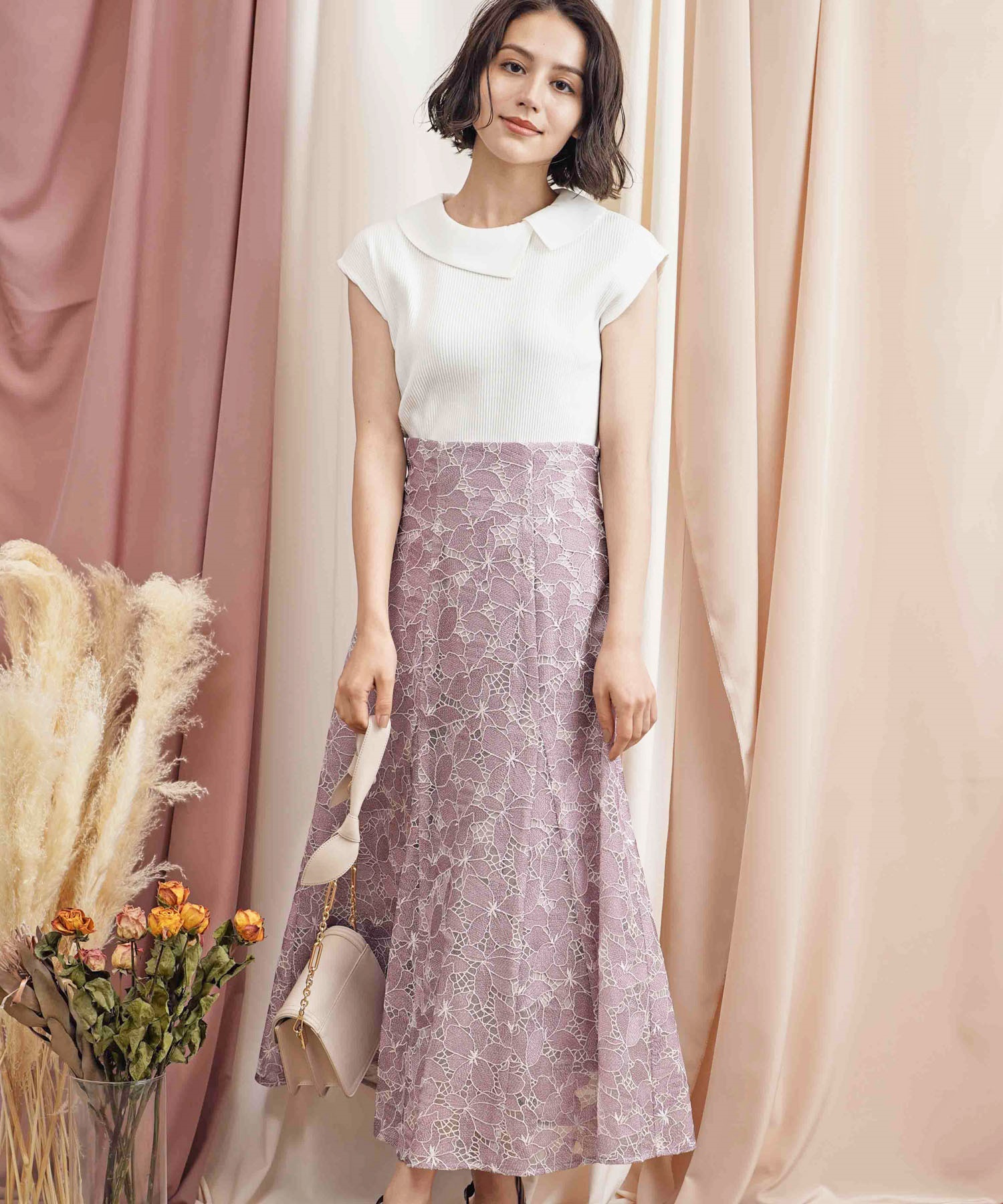 ボンディングレーススカート | フレアスカート | NOELA OFFICIAL WEB STORE