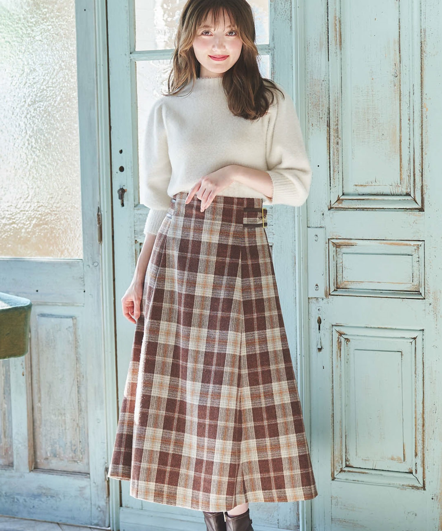 チェックパターンフレアスカート | フレアスカート | NOELA OFFICIAL