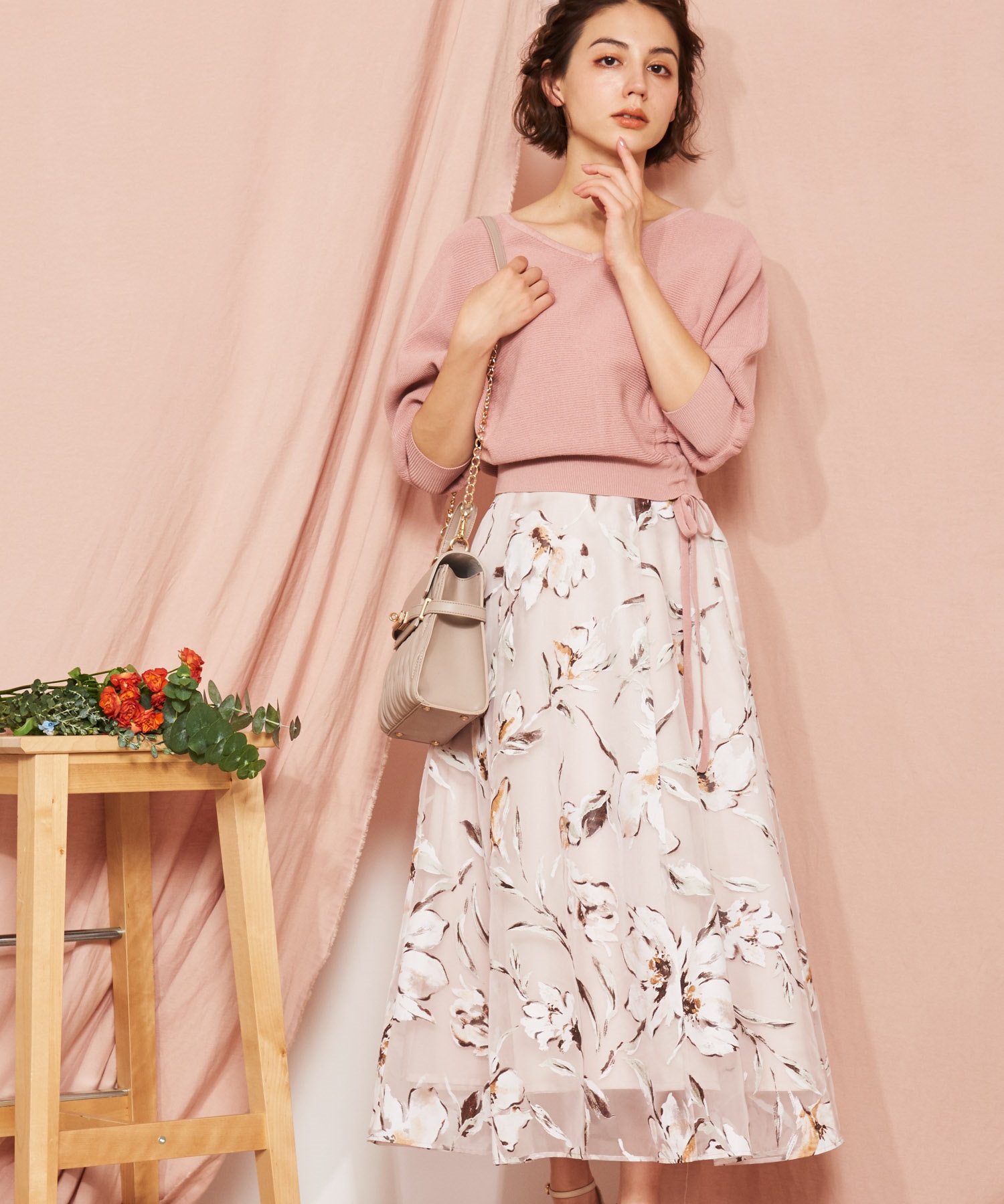 フラワープリントシアースカート | フレアスカート | NOELA OFFICIAL
