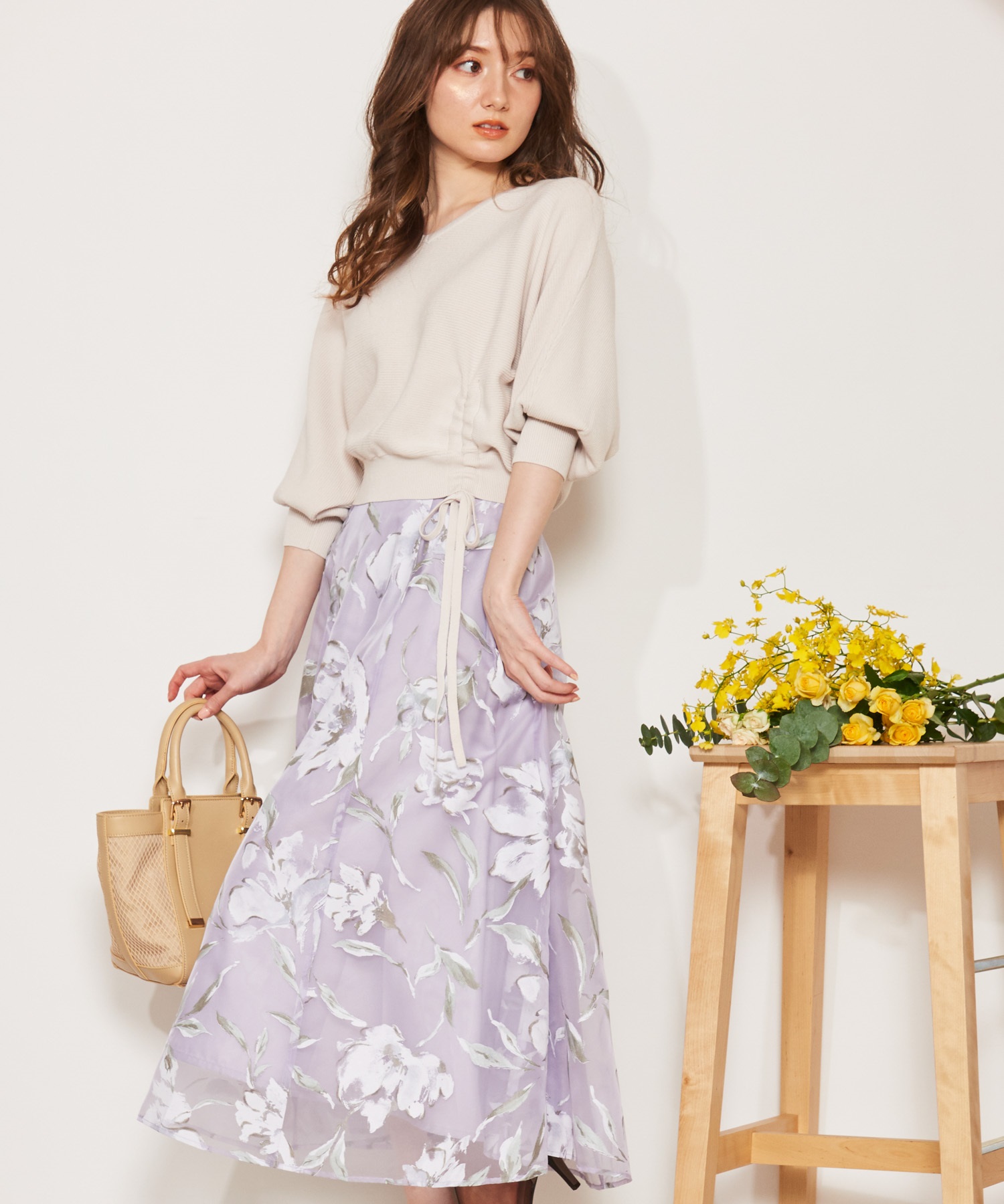 フラワープリントシアースカート | フレアスカート | NOELA OFFICIAL