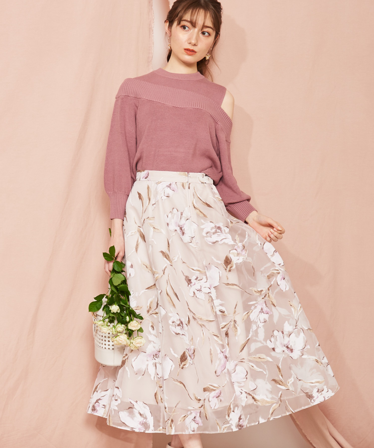 フラワープリントシアースカート | フレアスカート | NOELA OFFICIAL