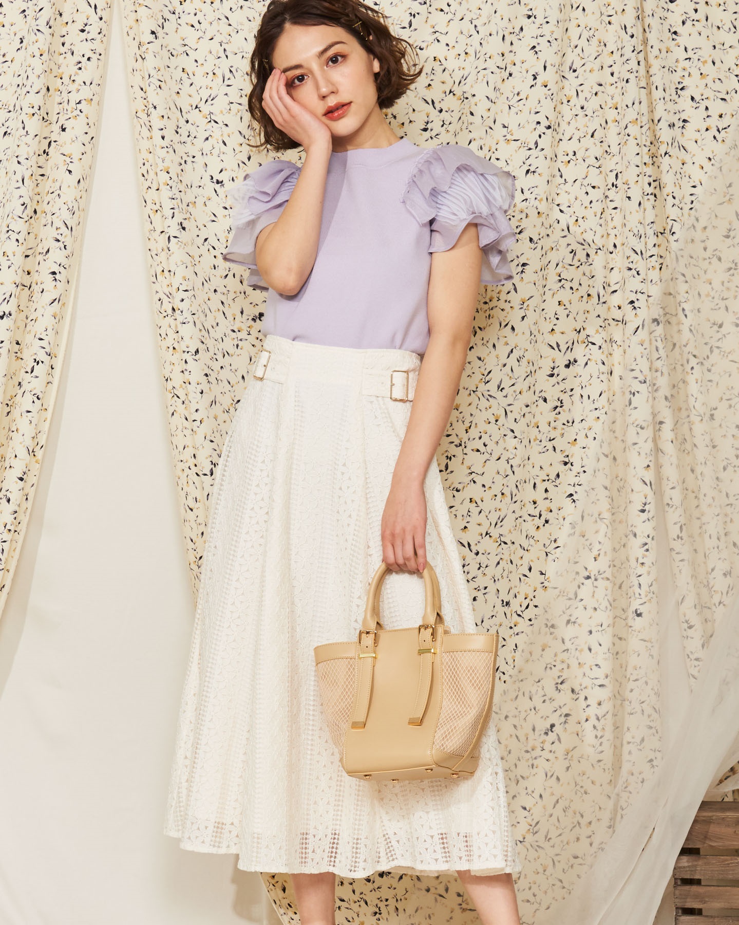 ストライプレーススカート | フレアスカート | NOELA OFFICIAL WEB STORE