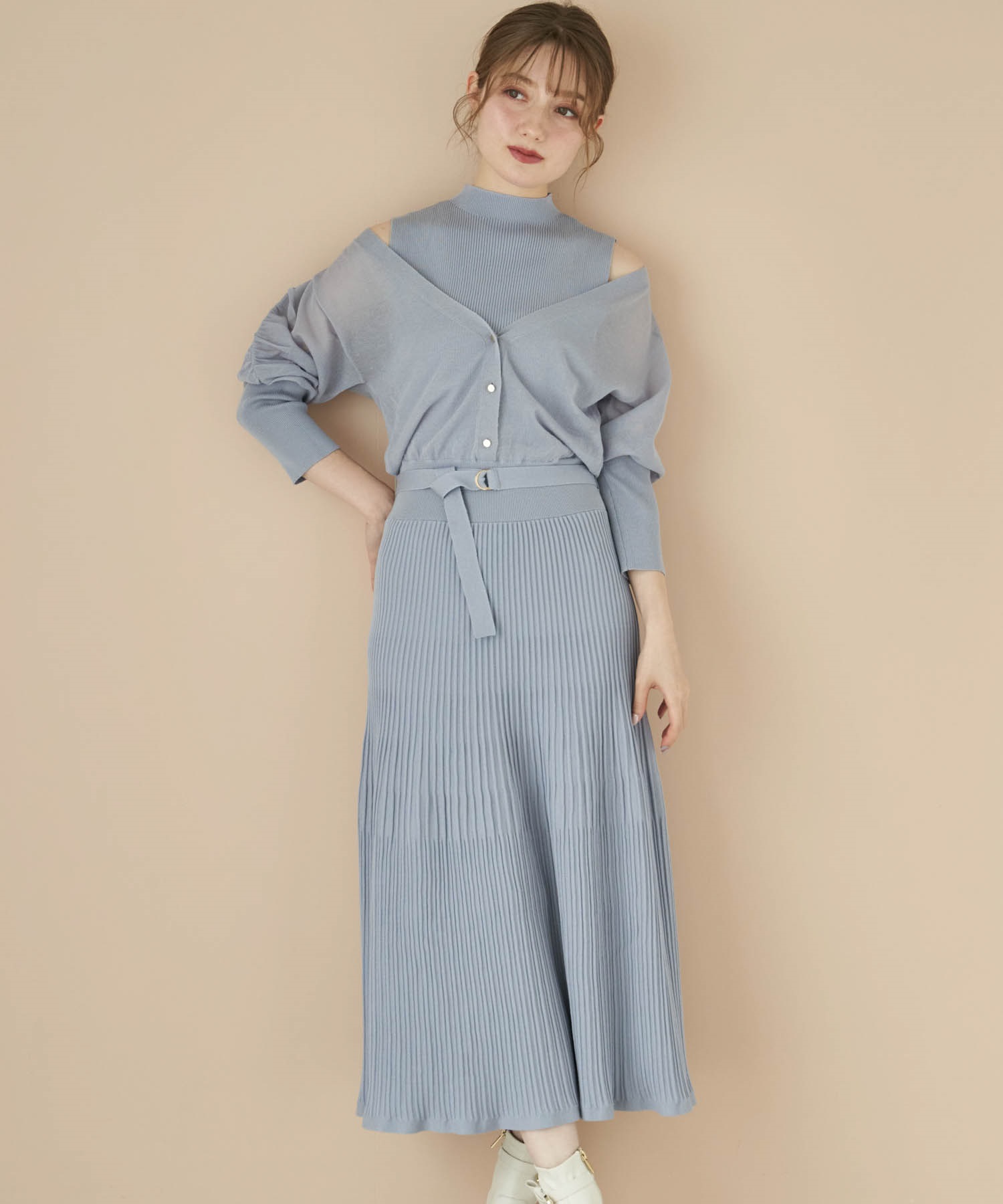 SSサイズあり】シアードッキングワンピース | ニットワンピース