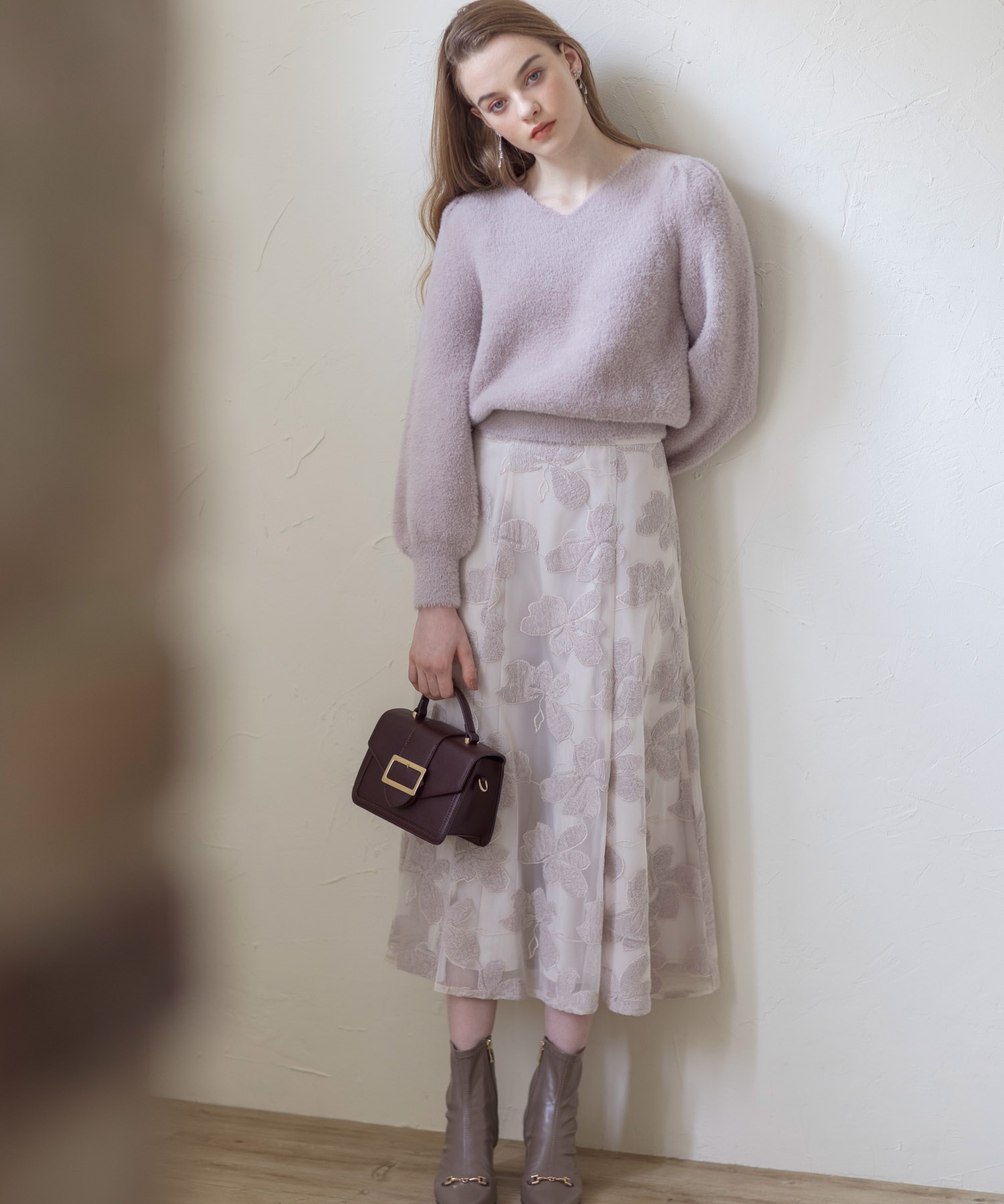 モール刺繍花柄スカート | フレアスカート | NOELA OFFICIAL WEB STORE