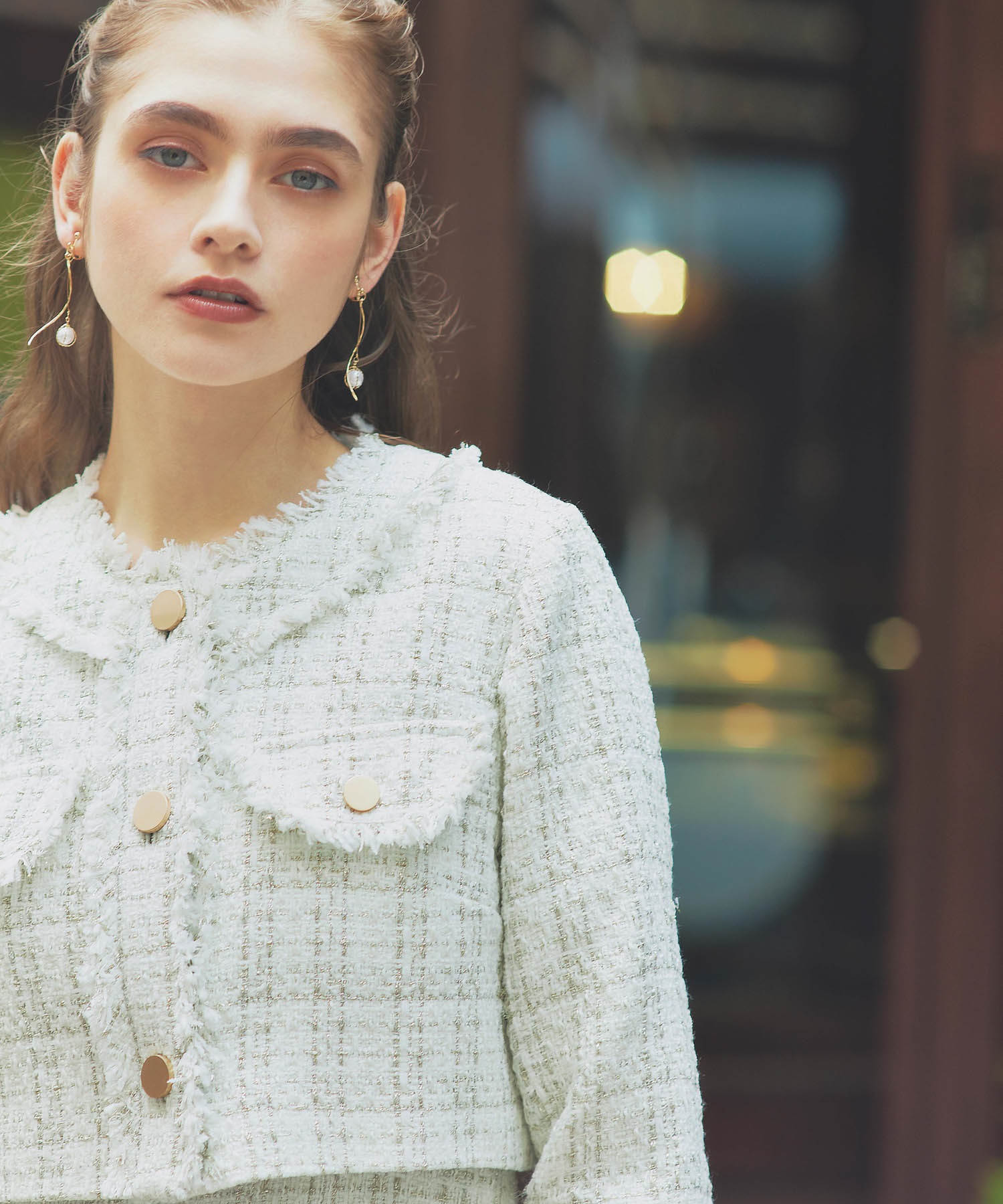 ツイードジャケット×ジャンスカセット | ロングワンピース | NOELA