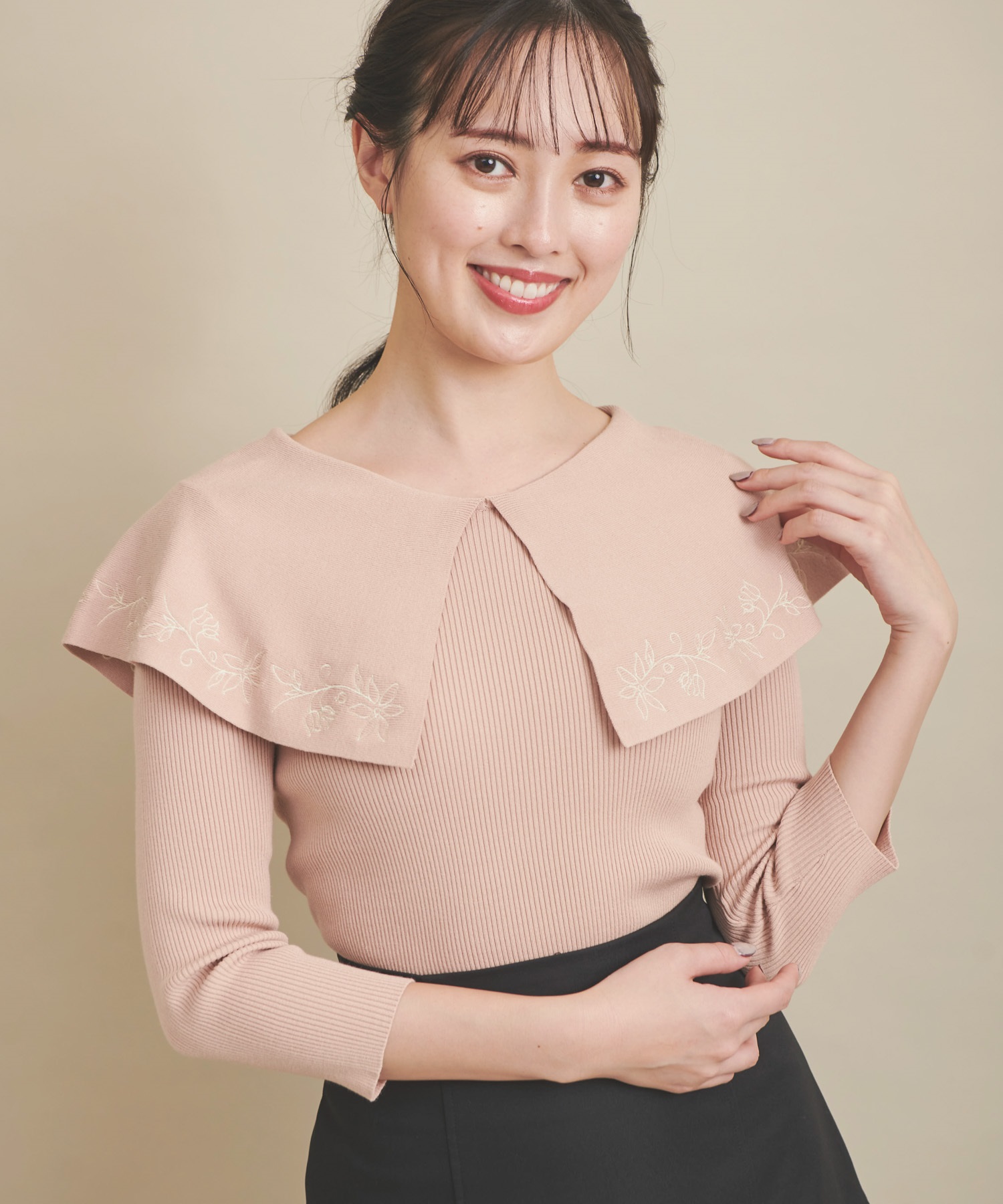 エンブロイダリーカラーニット | ニット | NOELA OFFICIAL WEB STORE