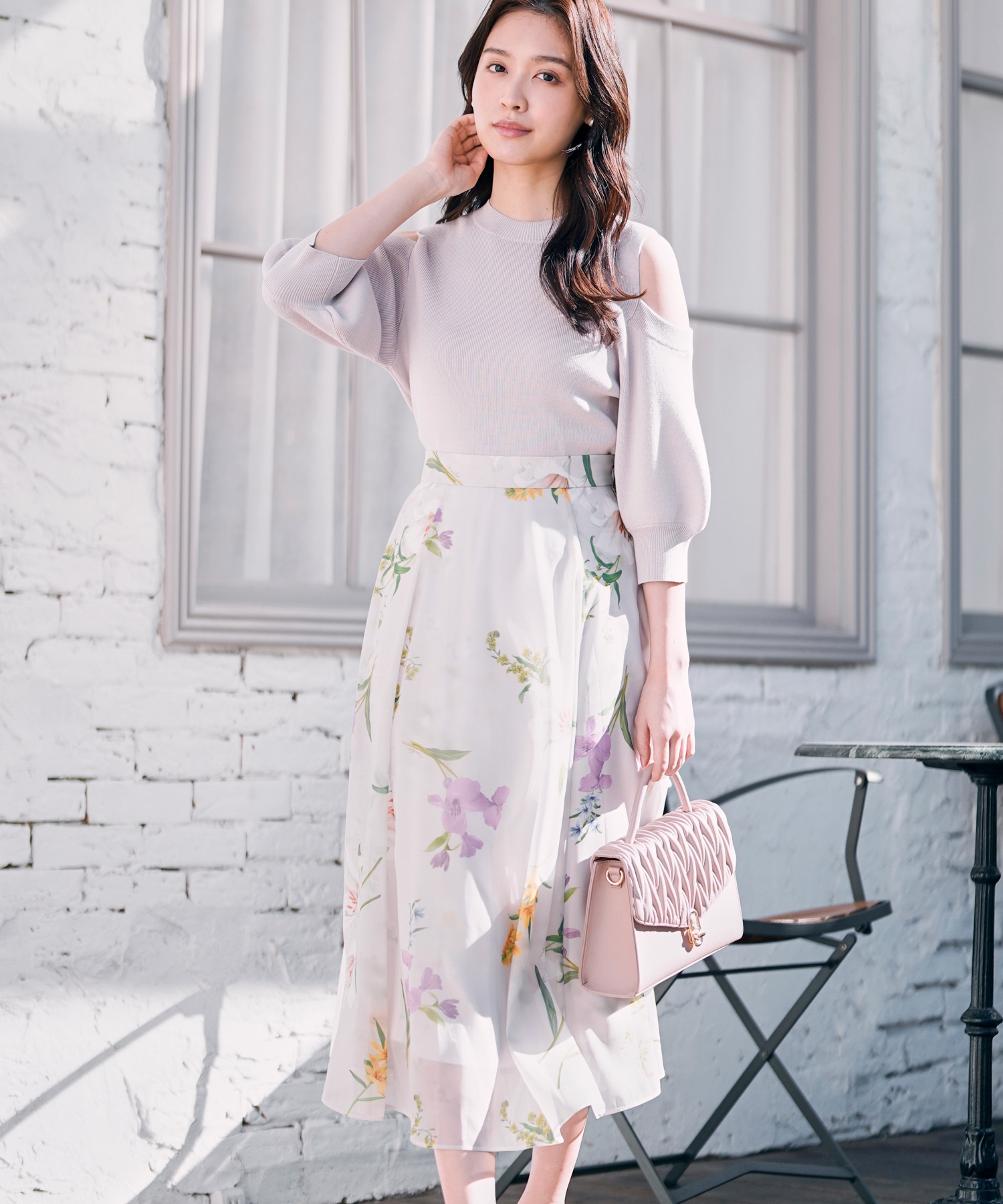 カラーリングフラワースカート | フレアスカート | NOELA OFFICIAL WEB