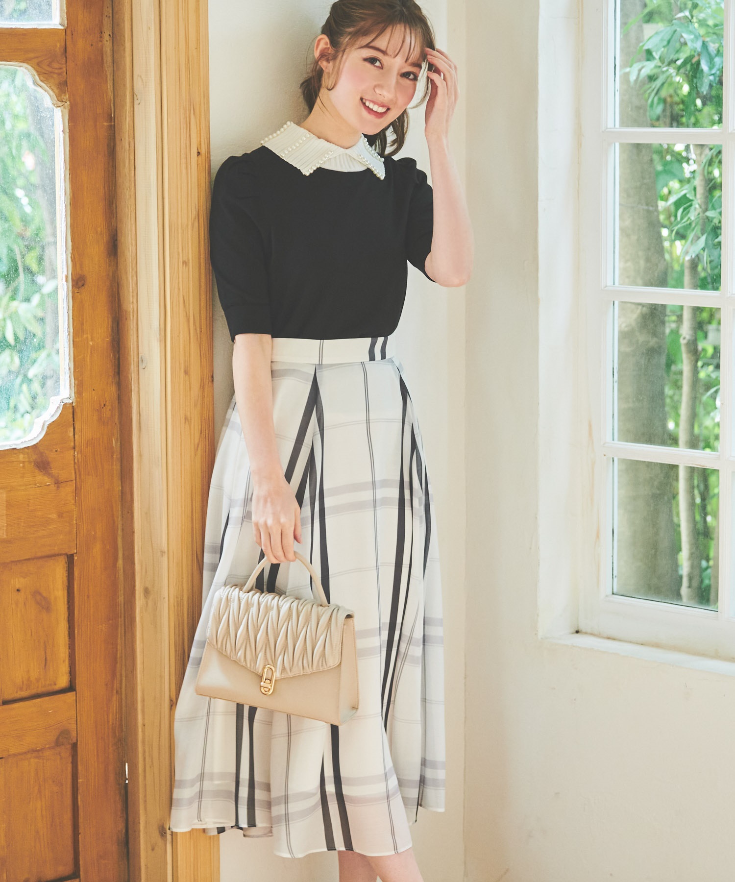 シアーチェックスカート | フレアスカート | NOELA OFFICIAL WEB STORE