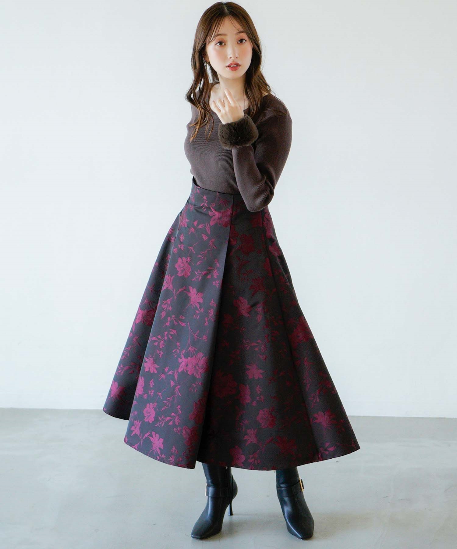 フラワージャガードスカート | フレアスカート | NOELA OFFICIAL WEB STORE