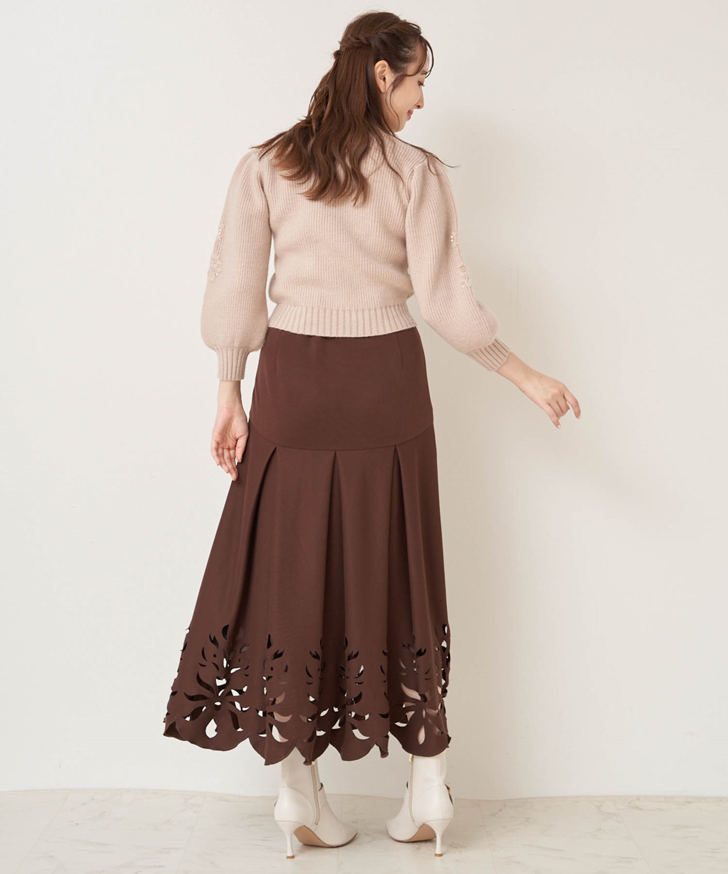 パンチングフレア切替タックスカート | タイトスカート | NOELA