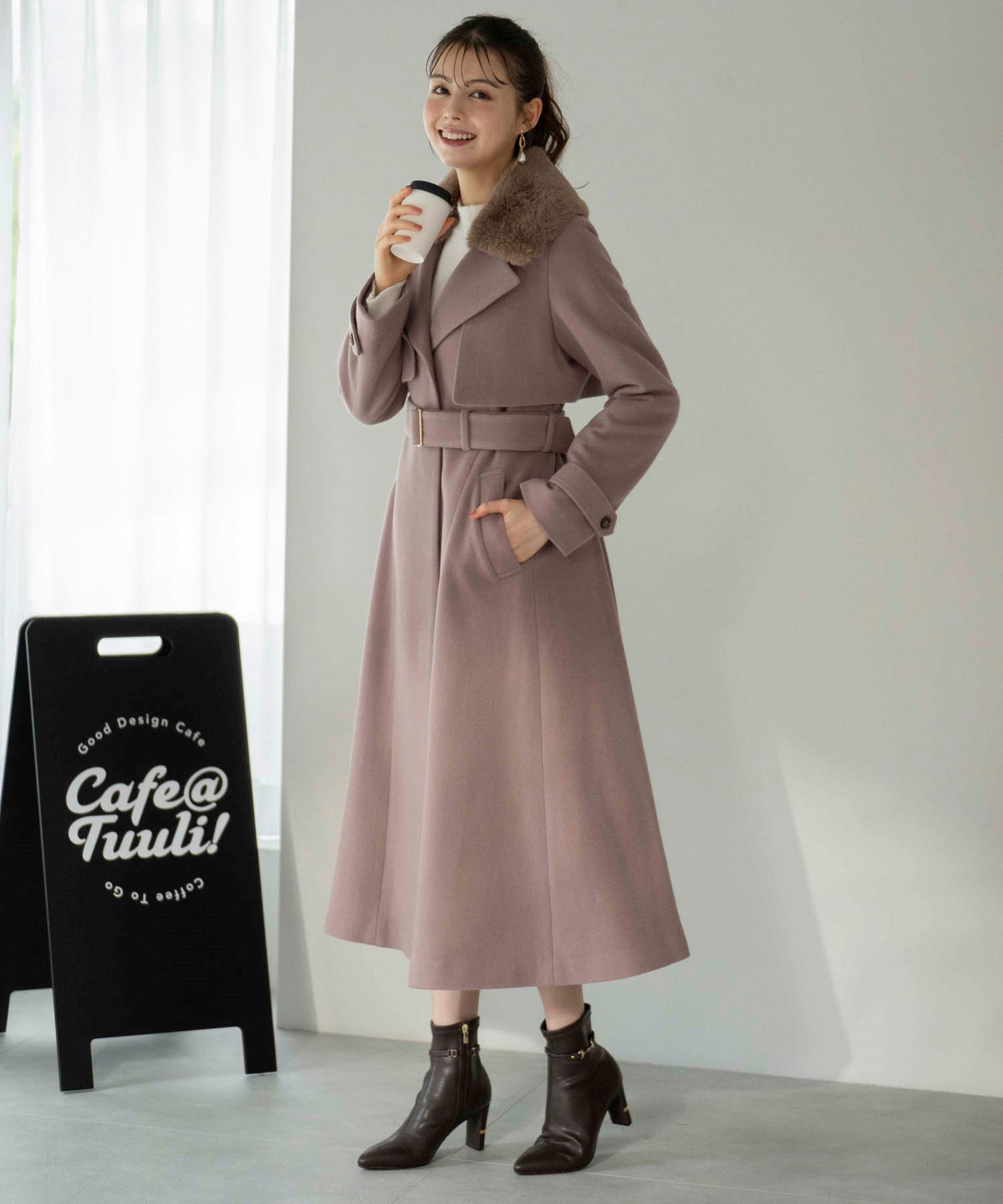 ファー付マルチロングコート | コート | NOELA OFFICIAL WEB STORE