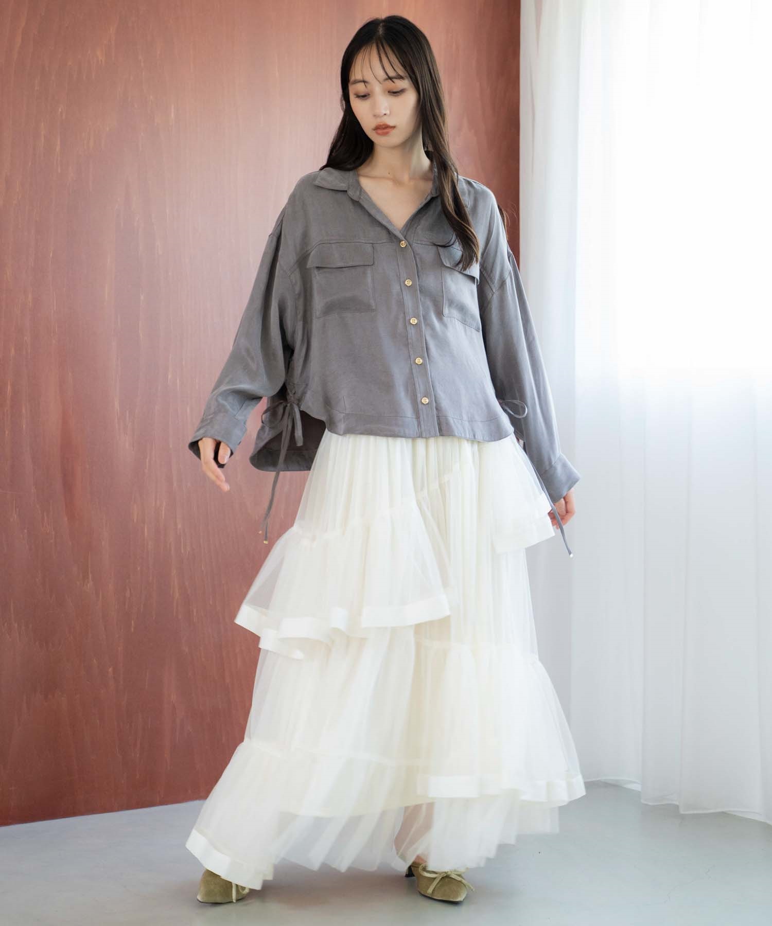 サイドリボンサテンシャツ | シャツ・ブラウス | NOELA OFFICIAL WEB STORE