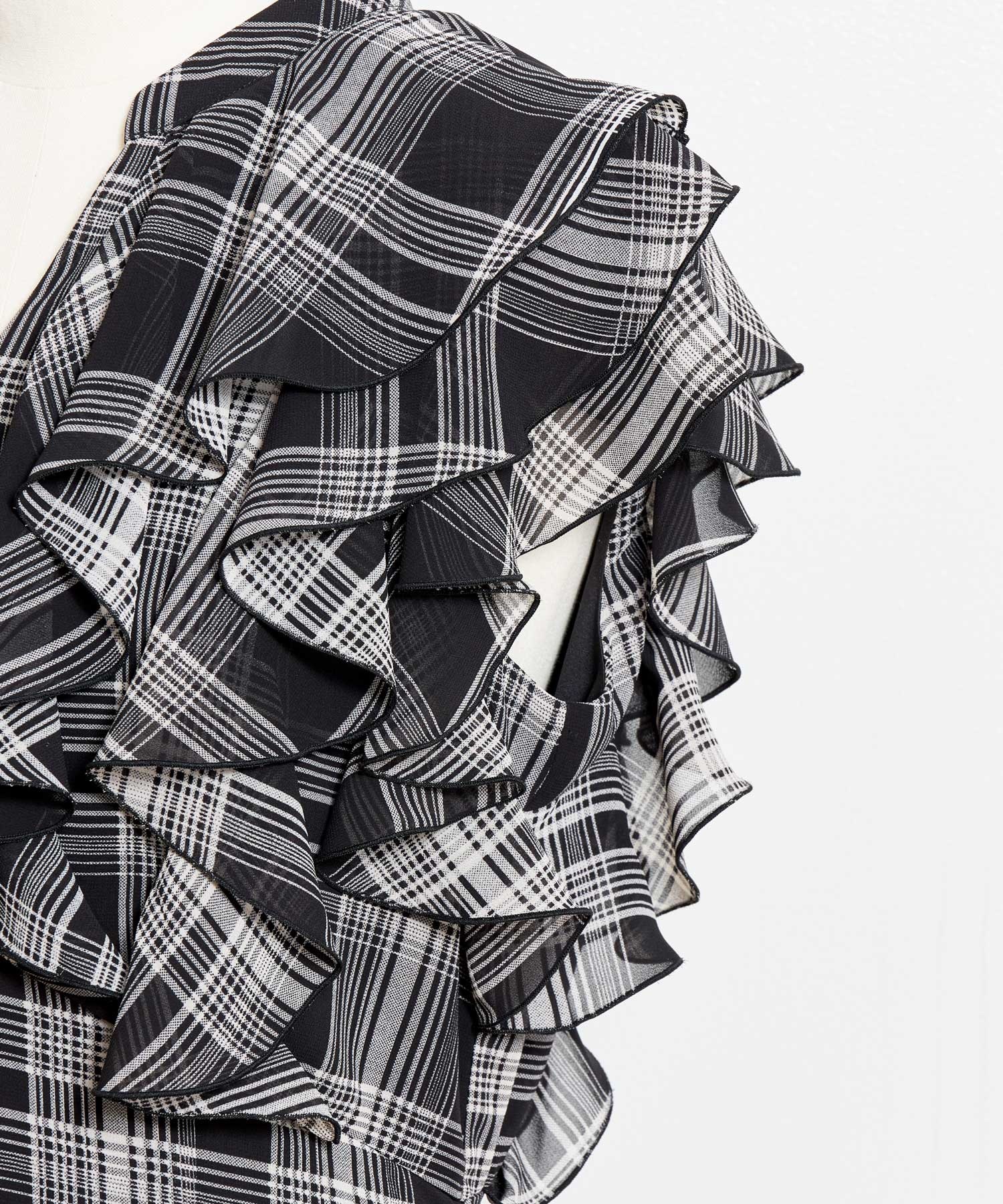 こ*ろ様 Na+H ボーダーフリルワンピース Na+H ボーダーフリル