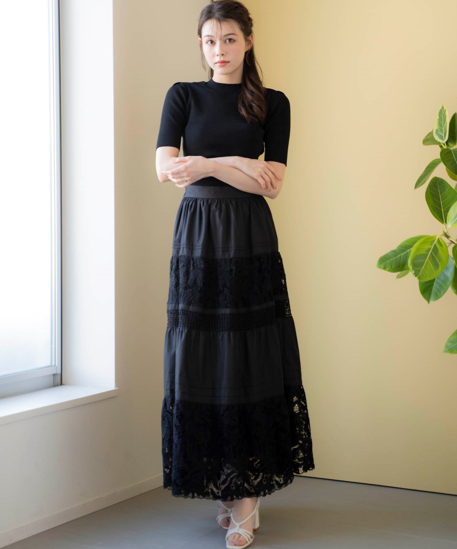 SSサイズあり】レース切り替えスカート | フレアスカート | NOELA