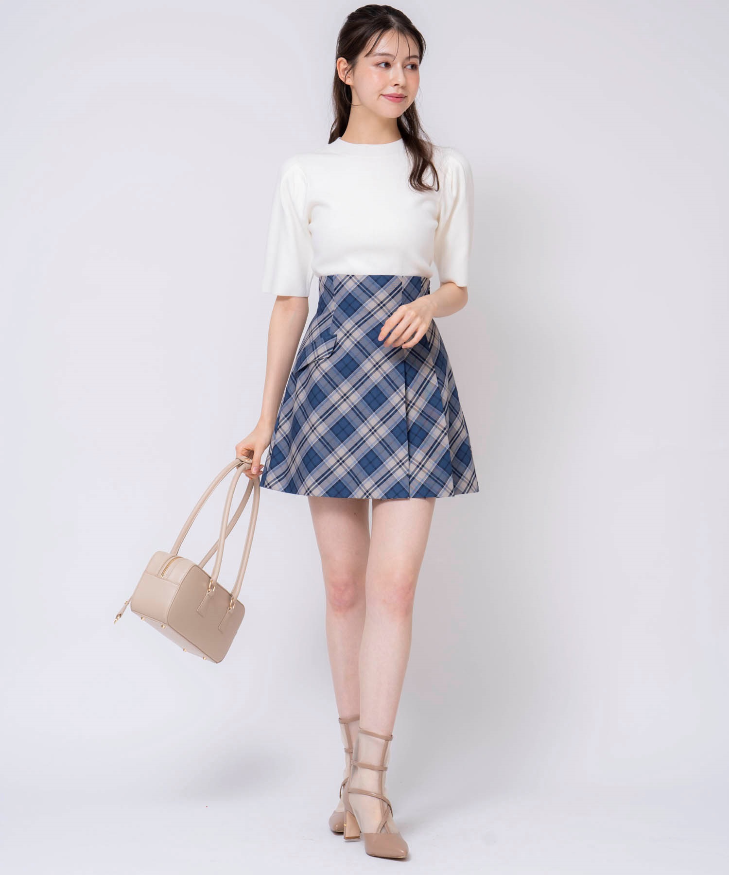 チェックミニスカート | フレアスカート | NOELA OFFICIAL WEB STORE