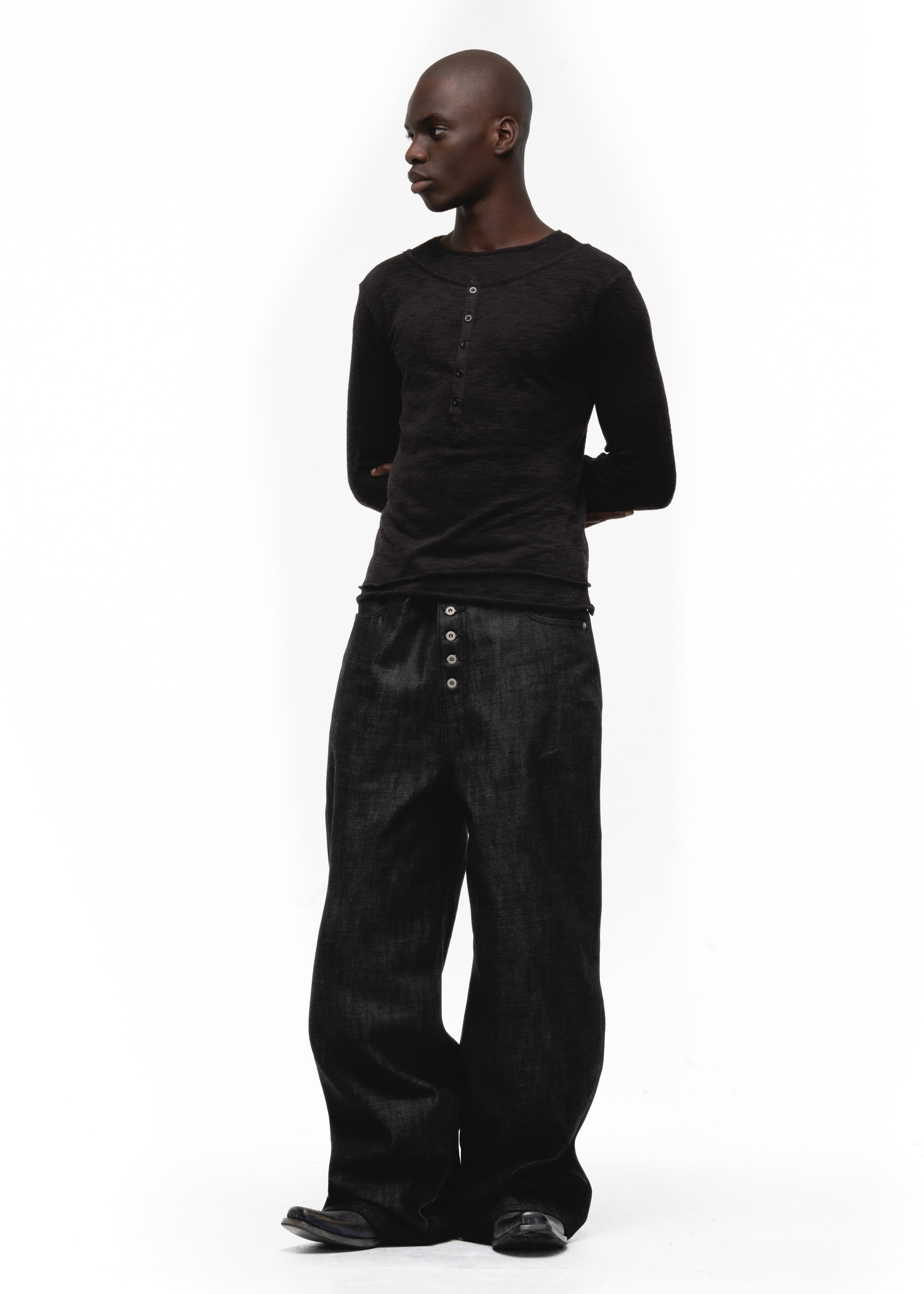 RAW DENIM JAPANESE LOOSE FIT BLACK – NO/FAITH STUDIOS