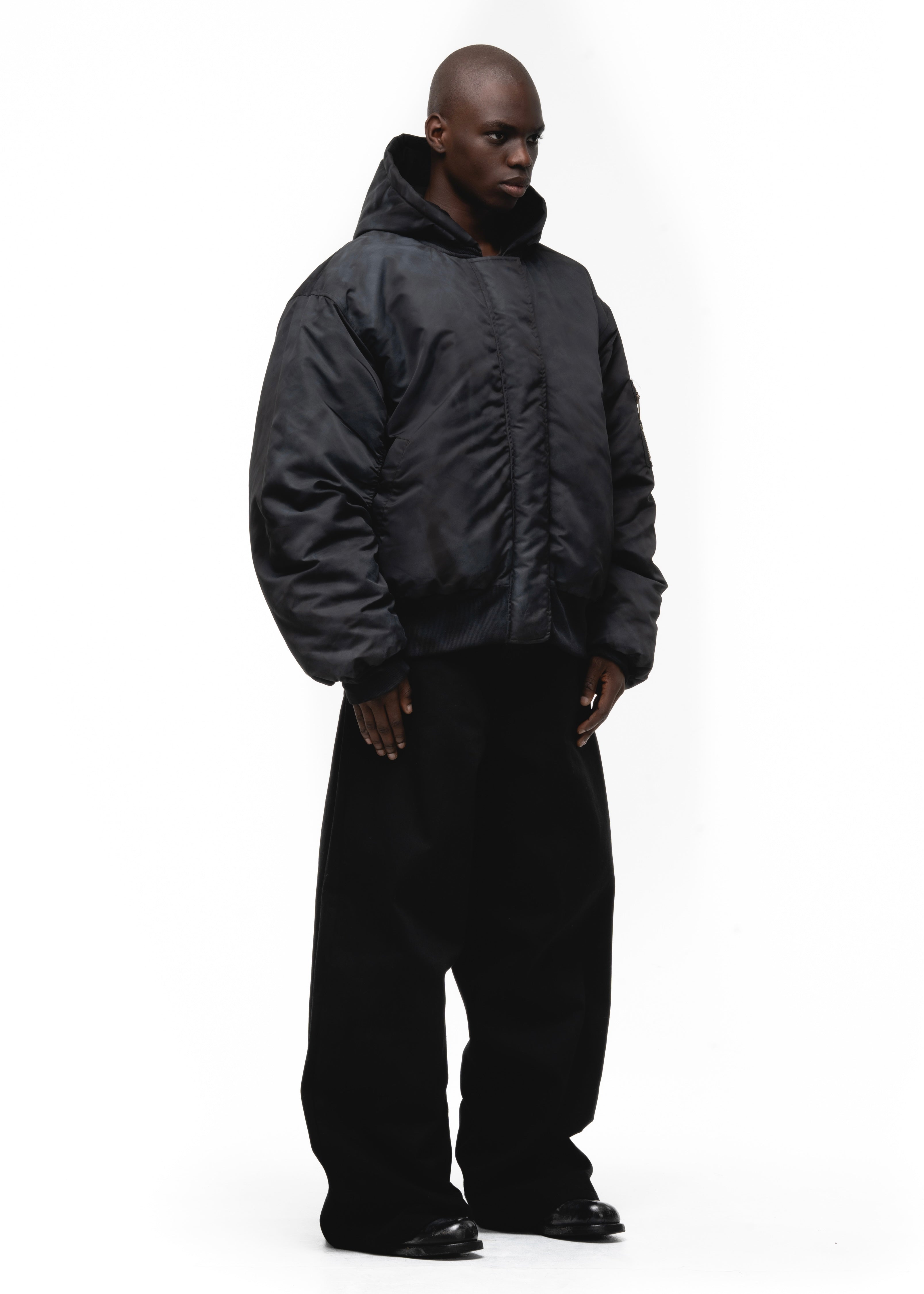 REVERSIBLE ONYX BOMBER JACKET BLACK – NO/FAITH STUDIOS