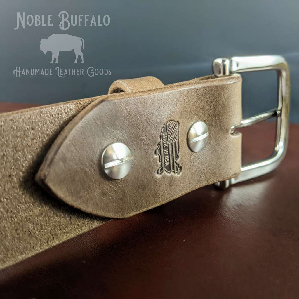 Natural Horween Chromexcel Soft Leather Belt - Noble Buffalo