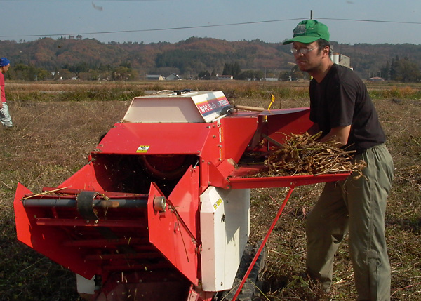 大豆・小豆の脱穀