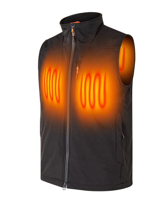 Softshell Vest 7.4V - Black 10.5W - Nordic Heat