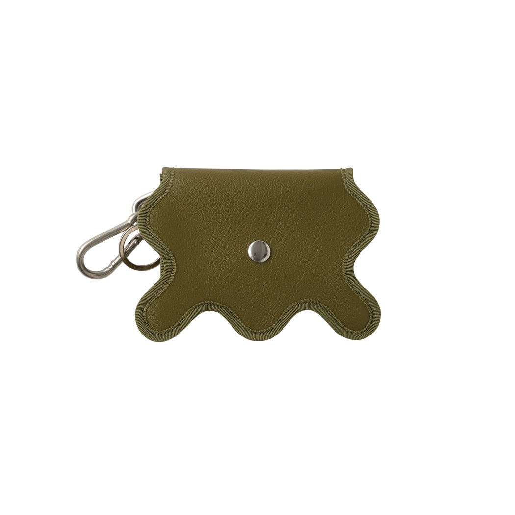 wave purse / rose pink × olive – nori enomoto