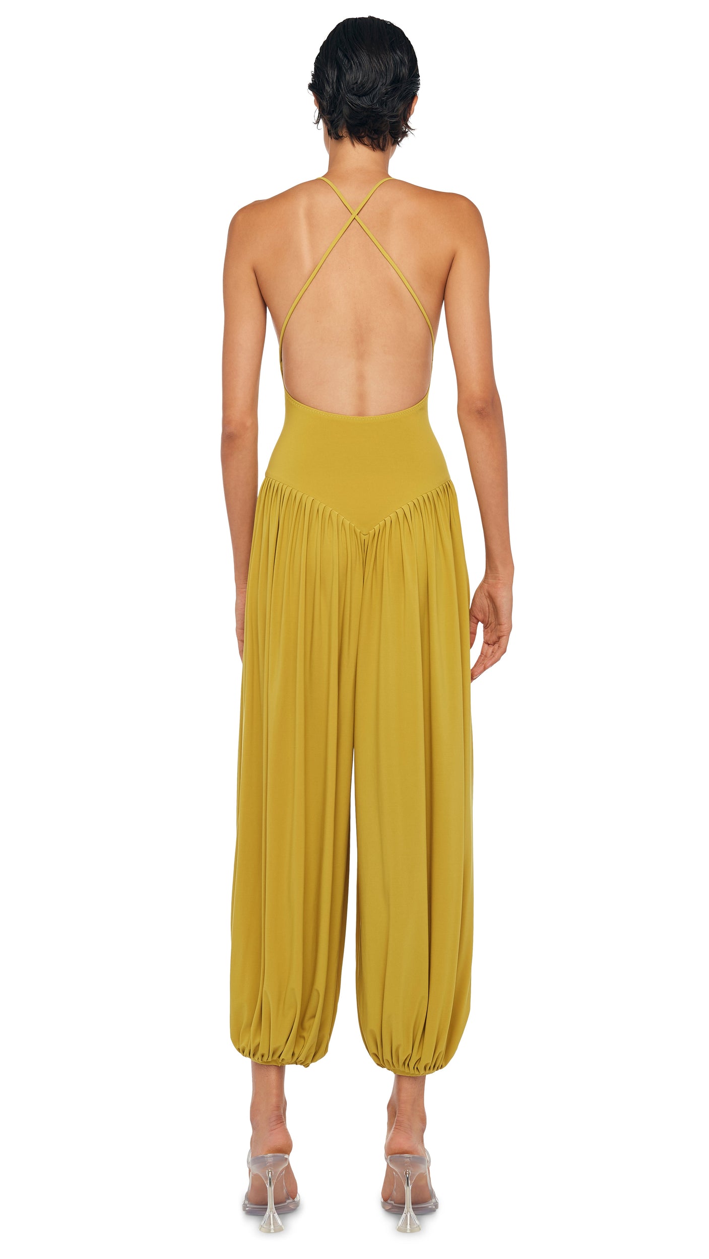 KENNY JUMPSUIT – Asparagus – Norma Kamali