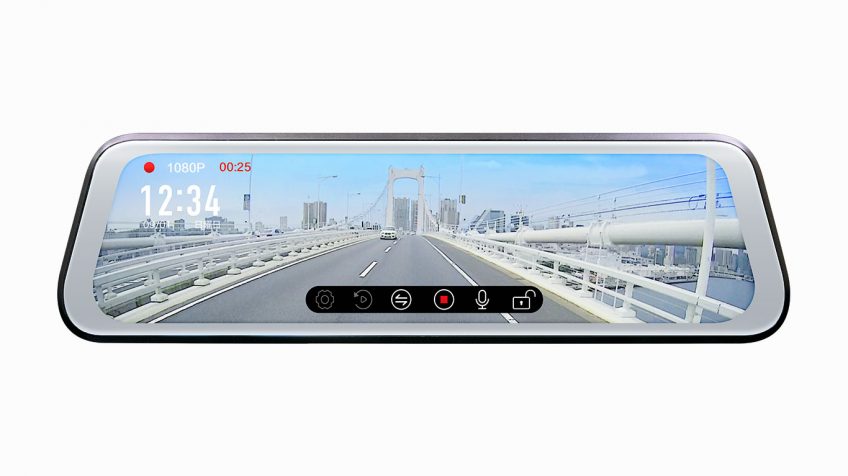リアカメラ搭載 ルームミラー型ドライブレコーダー NDR-RC197FM