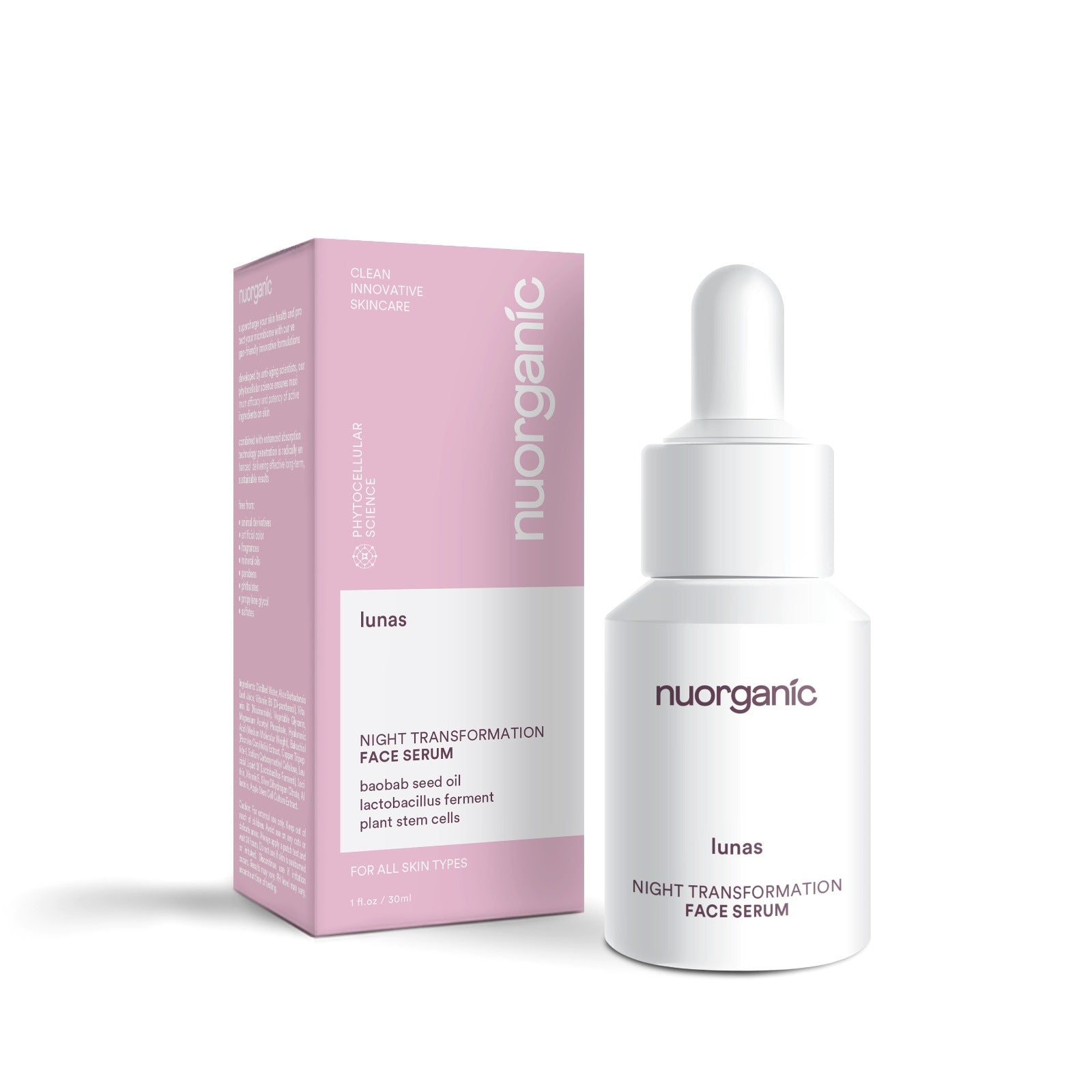 Lunas - Night Transformation Serum – Nuorganic Cosmetics