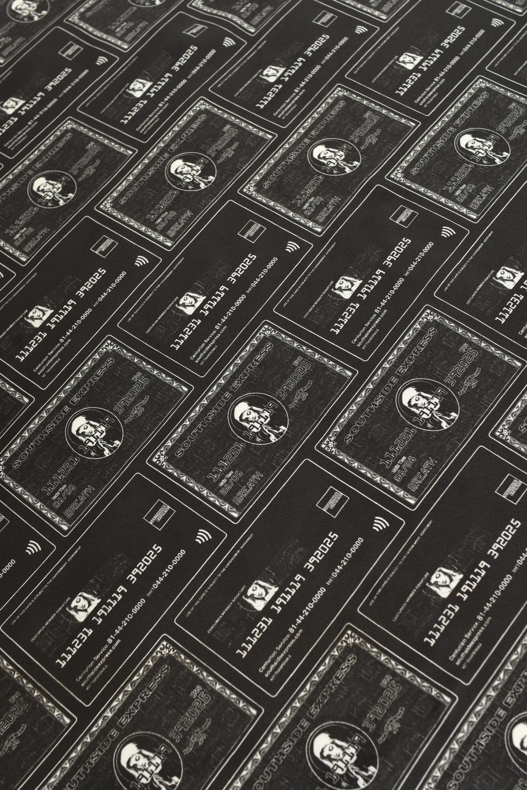 BREATH ブレス FW24 BLACK CARD SILK SCARF / BLK - NUBIAN