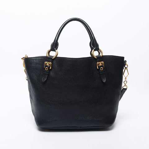 Miu Miu Leather 2way Shoulder Bag Black WS11790 – NUIR VINTAGE