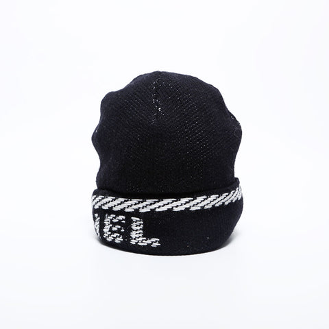 シャネル CHANEL ニット帽 ロゴ カシミヤ ニットキャップ ブラック