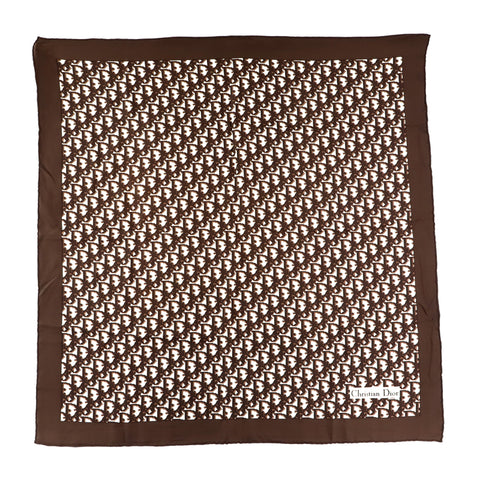 クリスチャンディオール Christian Dior トロッター スカーフ ブラウン