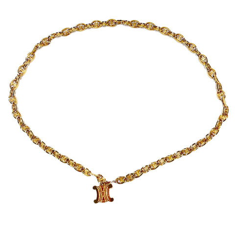 セリーヌ CELINE トリオンフ チェーン ベルト ゴールド eit0147P10945