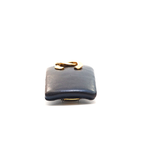 シャネル CHANEL ココマーク レザー バレッタ ヘアアクセサリー