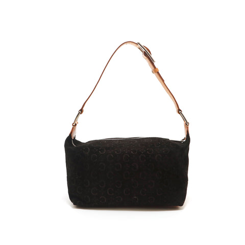 セリーヌ CELINE Cマカダム スエード ワンショルダー ハンドバッグ