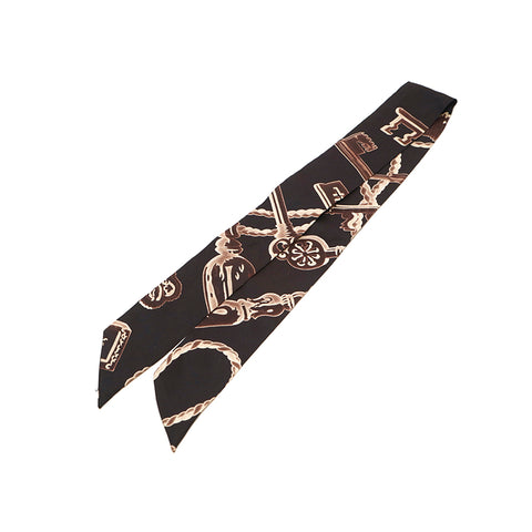 エルメス HERMES ツイリー 鍵模様 スカーフ ブラック P15136 – NUIR