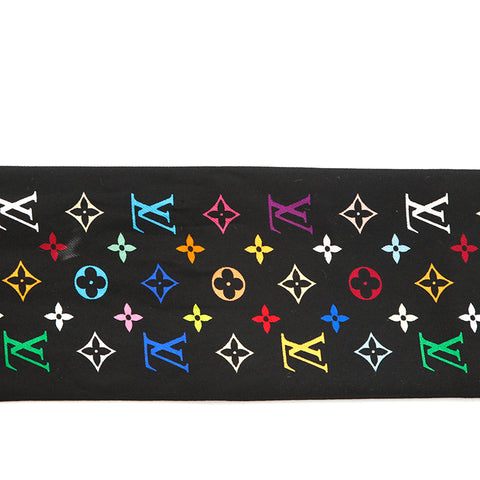 Louis Vuitton LOUIS VUITTON Twilly Monogram Multicolor Scarf Black