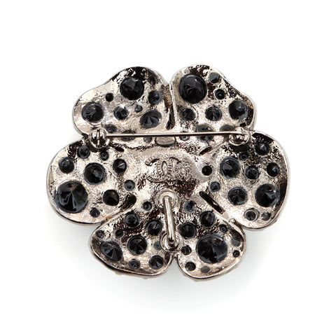 シャネル CHANEL ココマーク カメリア ブローチ ブラック WS5489