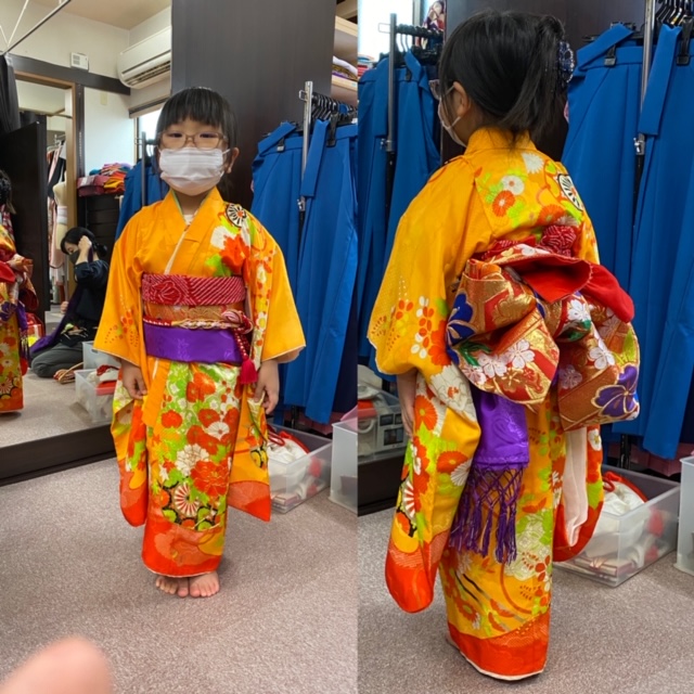 お母様のお着物で七五三 | 着物レンタルまつうら（貸衣装・貸衣裳