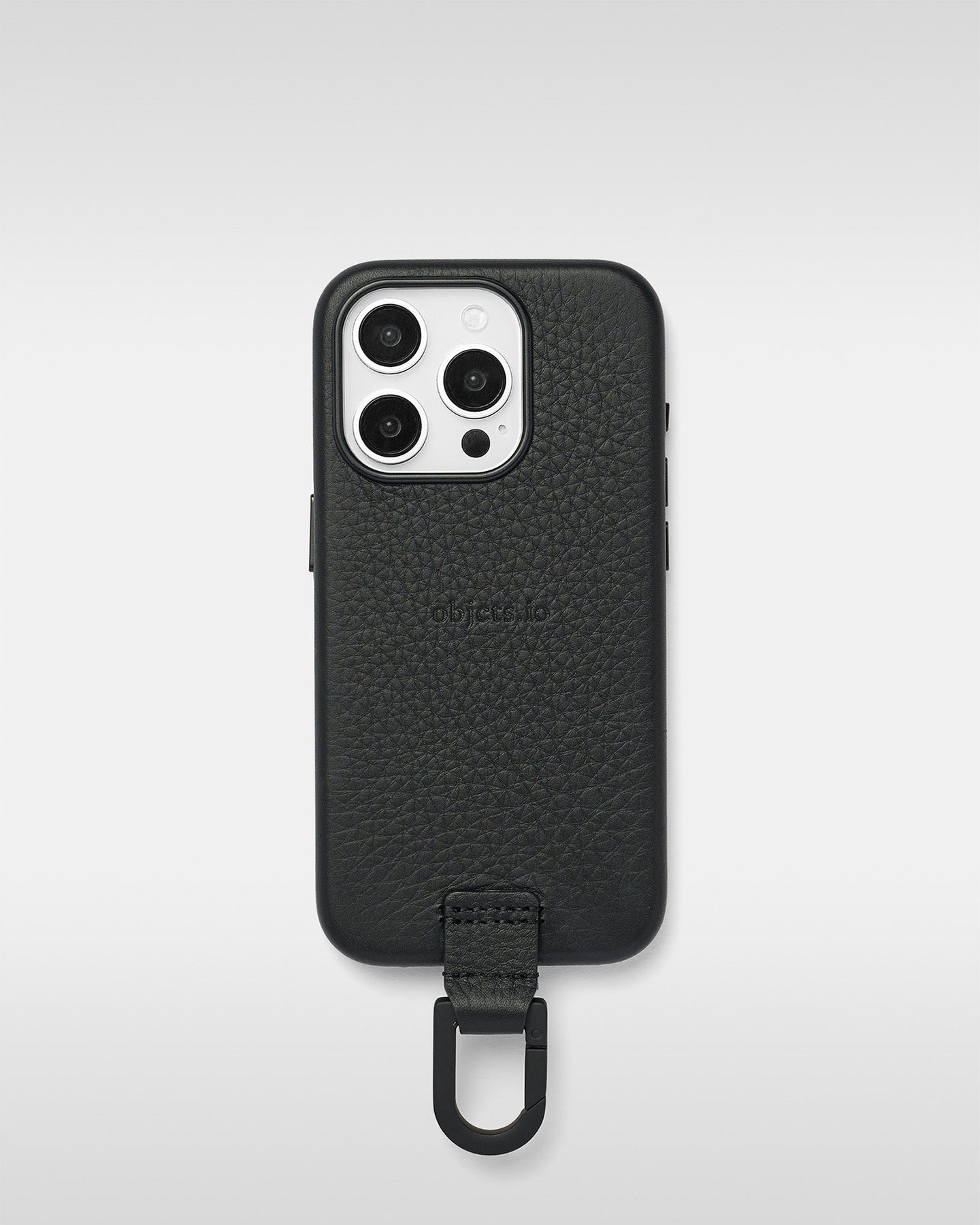カラビナ付 iPhoneケース - ブラック - iPhone 17/16/15/14対応
