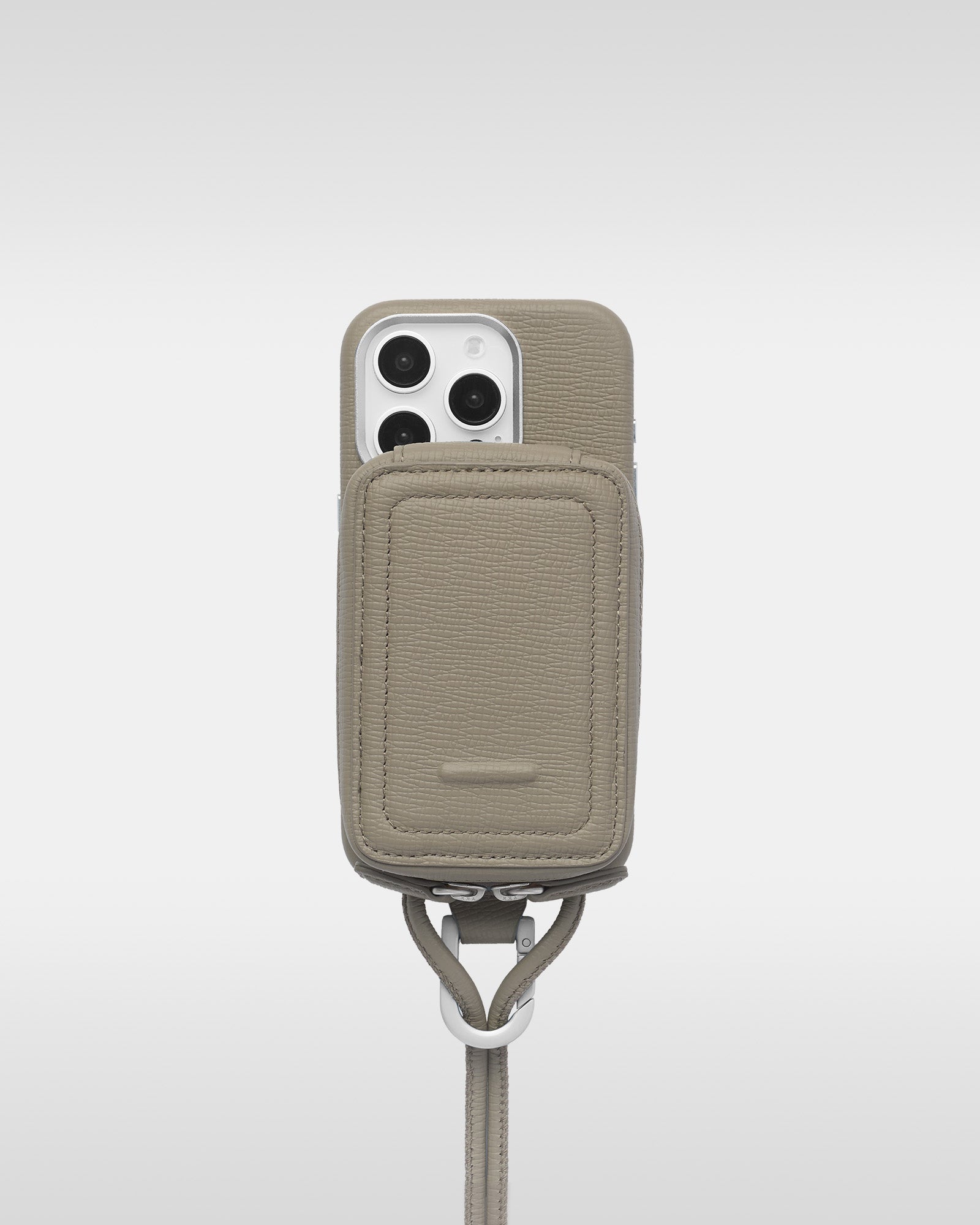 レザー製 iPhoneケース セット / ストラップ付スマホケース / スマホ