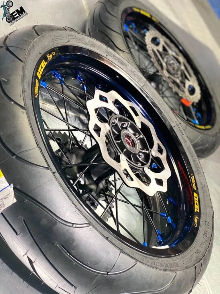 Suzuki 1985 DR250 Supermoto Wheels: Complete Rim Set