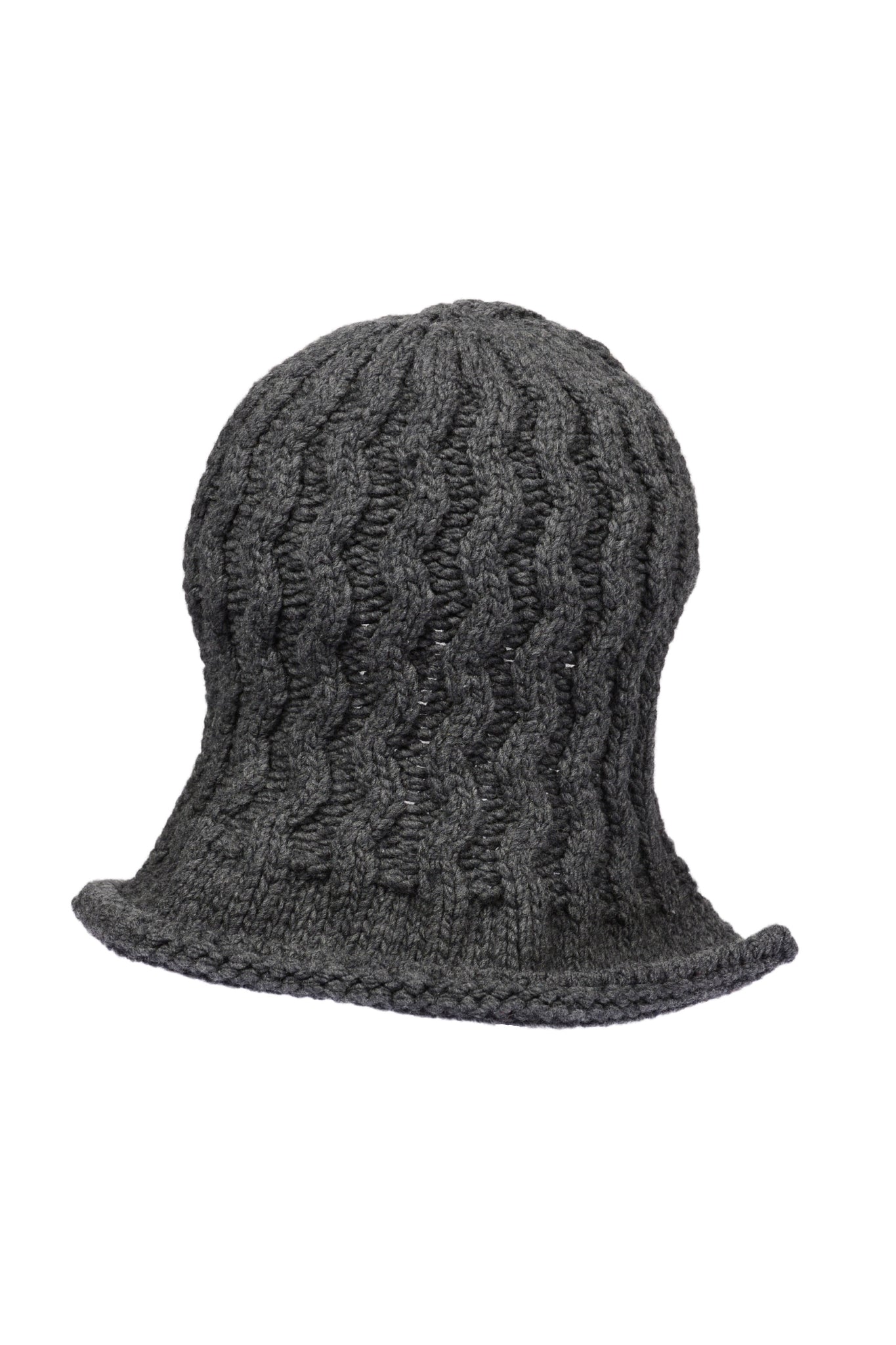 PERM HAIR KNIT CAP (GRAY) – Office Kiko